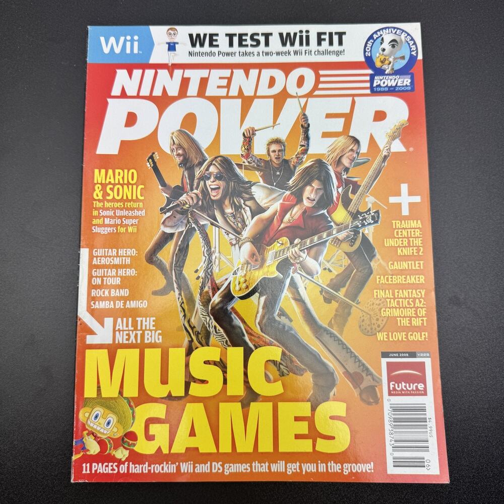 Nintendo Power Magazine June 2008 Music Games Issue 229 Wii Fit 20th Anniversary